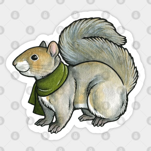 Squirrel Sticker by animalartbyjess